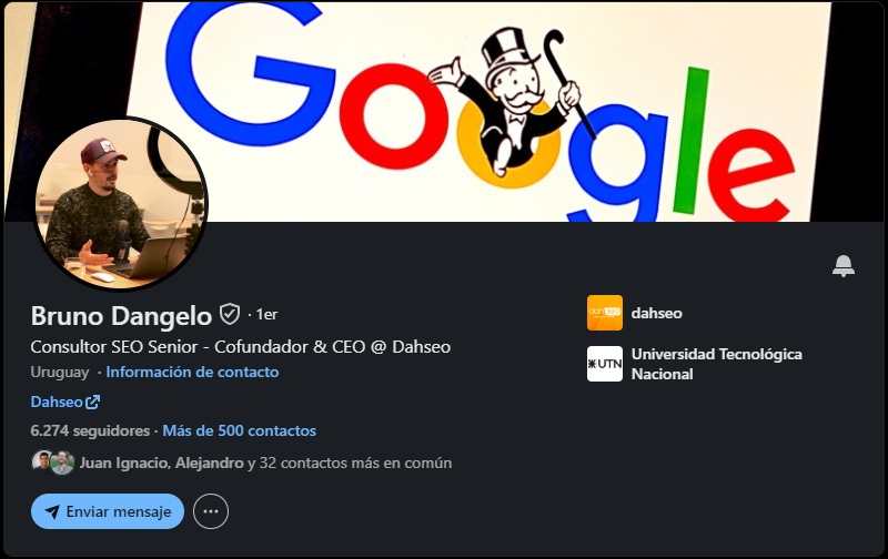 Bruno Dangelo consultor seo en uruguay