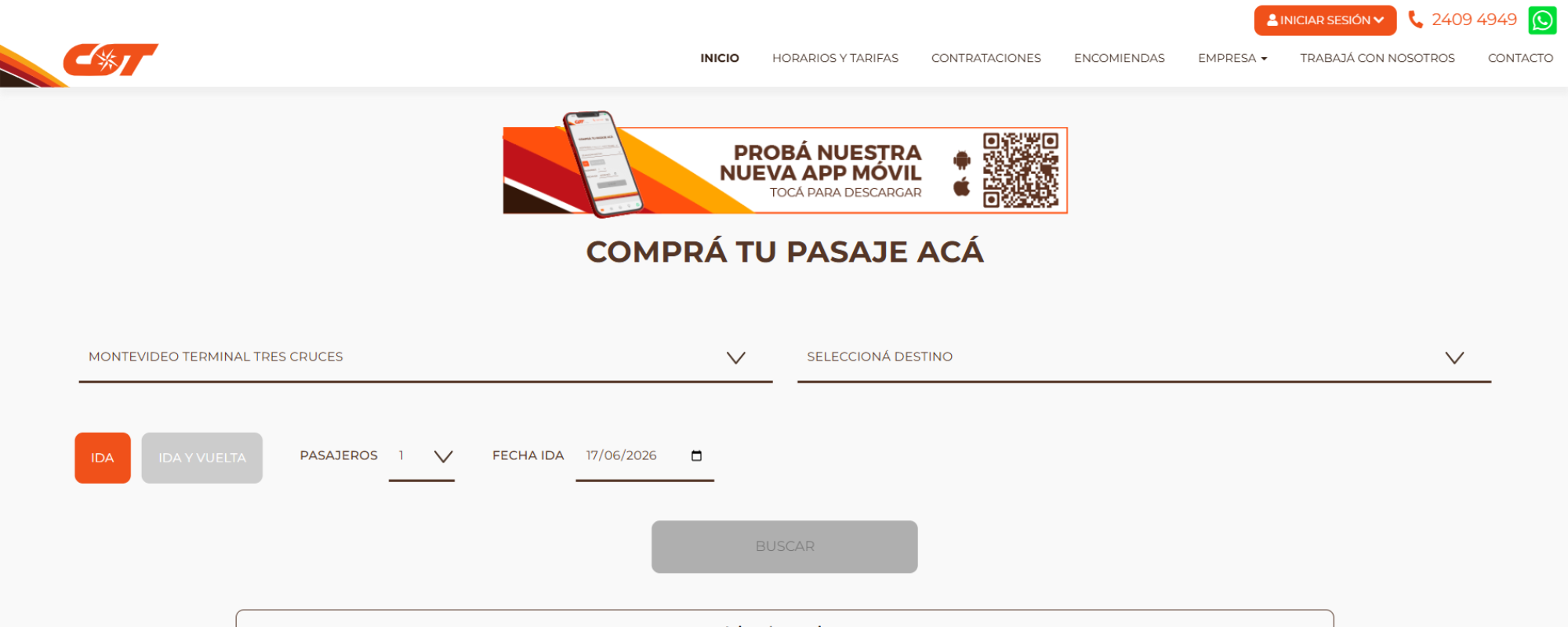 Agencias de Transporte en Uruguay, COT
