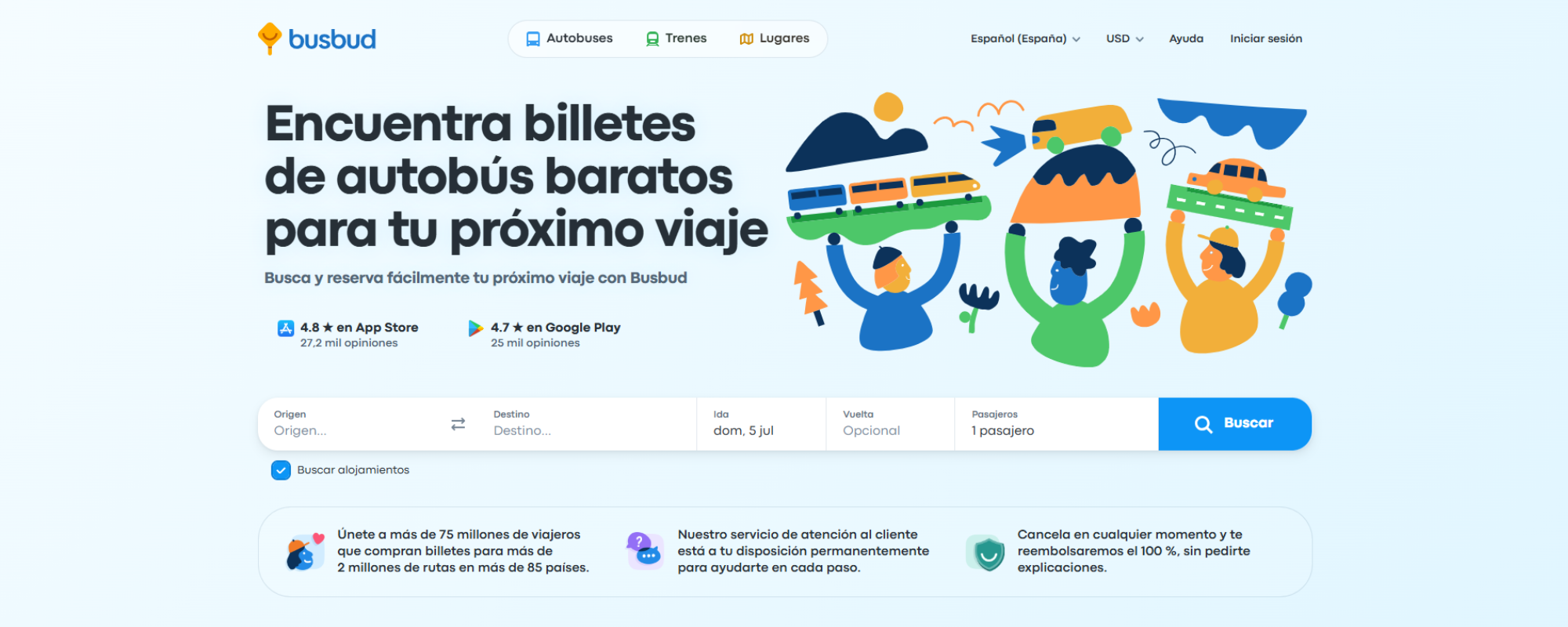 Empresas de Ventas de Pasajes Online en Uruguay, Busbud
