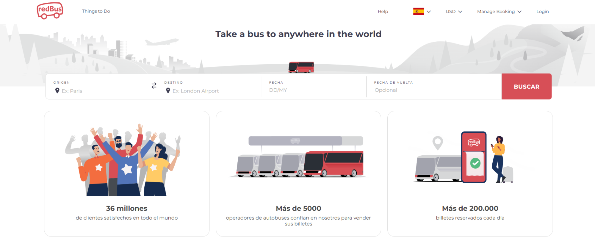 Empresas de Ventas de Pasajes Online en Uruguay, RedBus