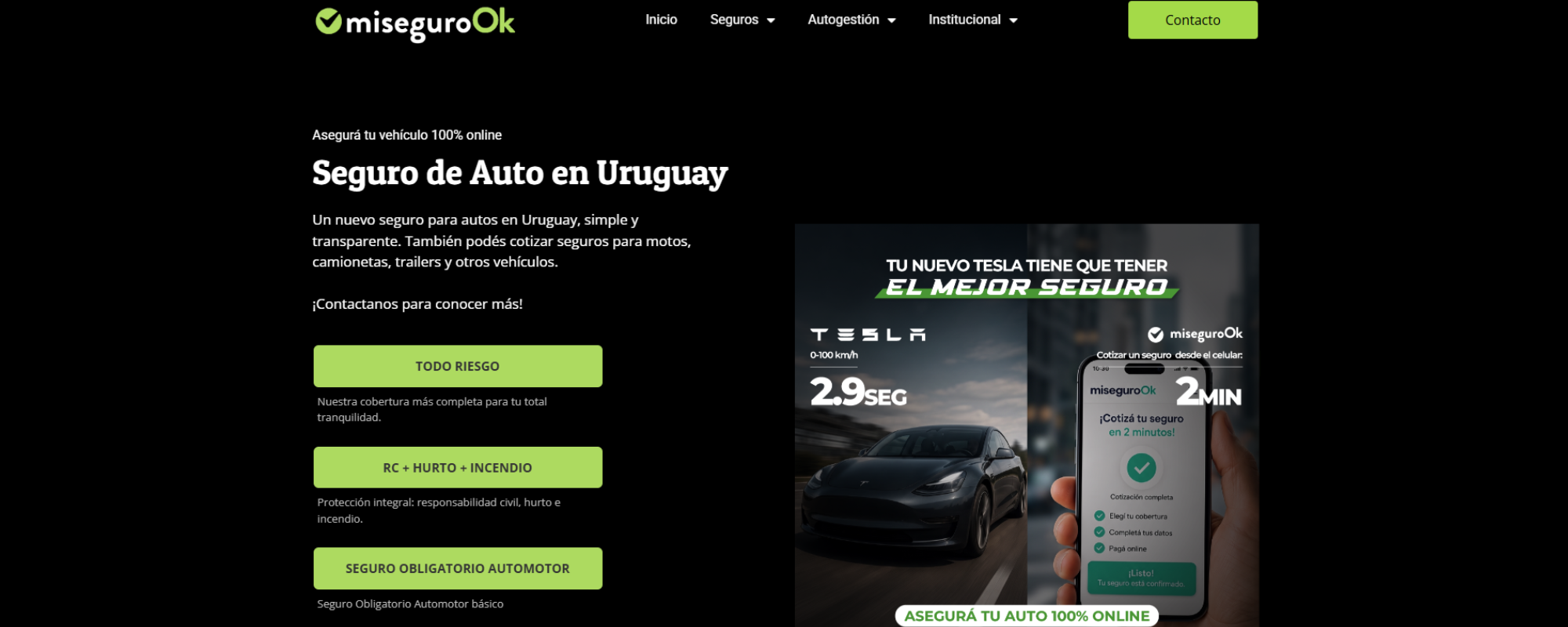 Empresas de Seguros para Autos en Uruguay, MiseguroOK
