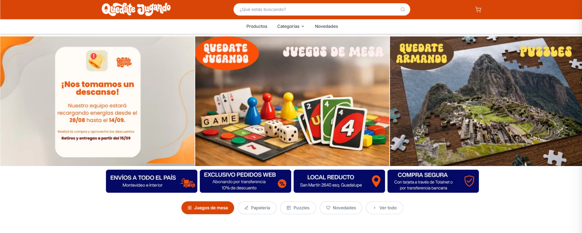 Tiendas de Juegos en Uruguay, Quedate Jugando